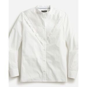 J.Crew Ruffle-trim cotton poplin button-up.